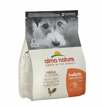 Almo Nature HOLISTIC сухой корм для взрослых собак малых пород со свежей курицей и коричневым рисом