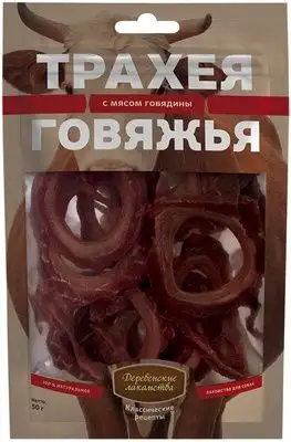 Купить Деревенские лакомства лакомство для собак трахея говяжья с мясом говядины