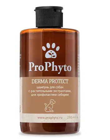 Купить prophyto derma protect shampoo для собак с растительными экстрактами против перхоти и себореи