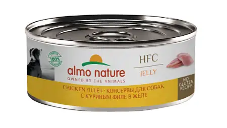 Купить almo nature (hfc, jelly, chicken fillet) консервы для собак и щенков с куриным филе в желе