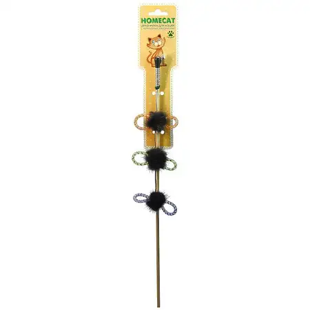 Купить homecat Дразнилка для кошек Три бантика из норки с пружинками