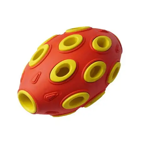 Купить homepet silver series игрушка для собак мяч регби красно-желтый каучук