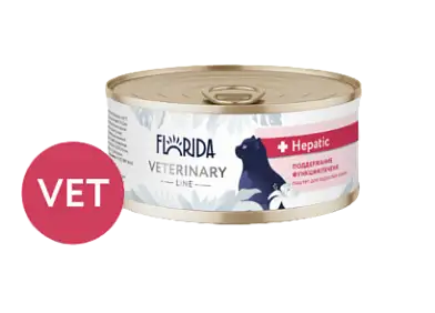 Florida vet Hepatic консервы для взрослых кошек для поддержания функции печени